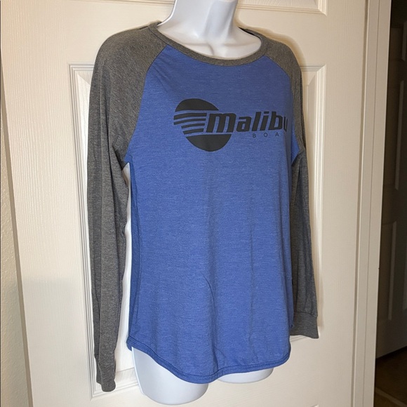 Malibu Boats long sleeve t-shirt, blue and gray, size small - Picture 3 of 6